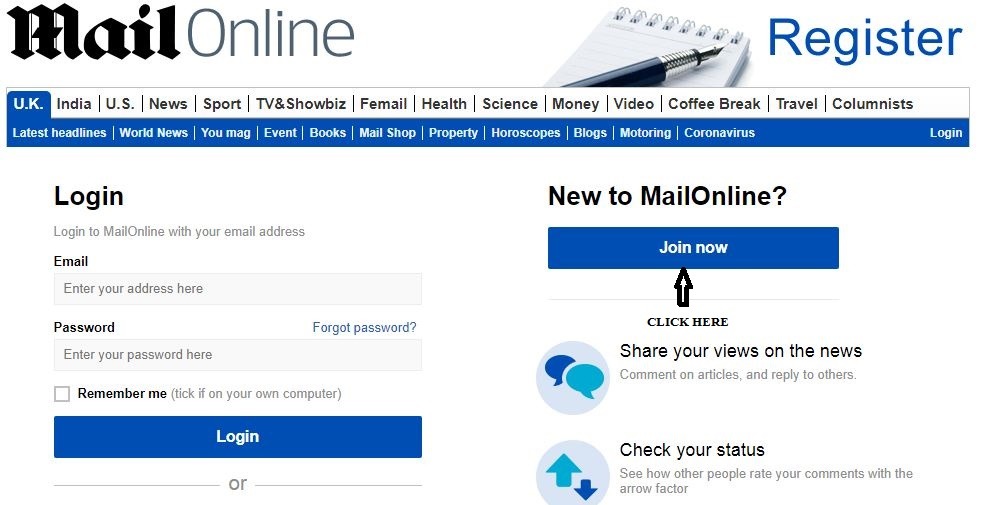 Mail Online Rewards Registration 1