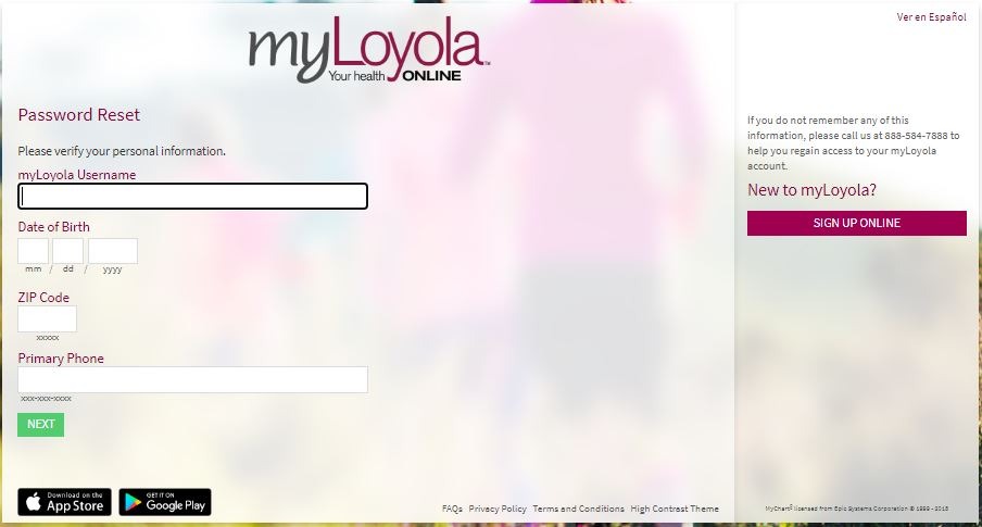 MyLoyola Login forgot password 1