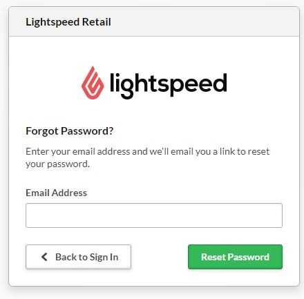 Lightspeed Retail forgot password 2