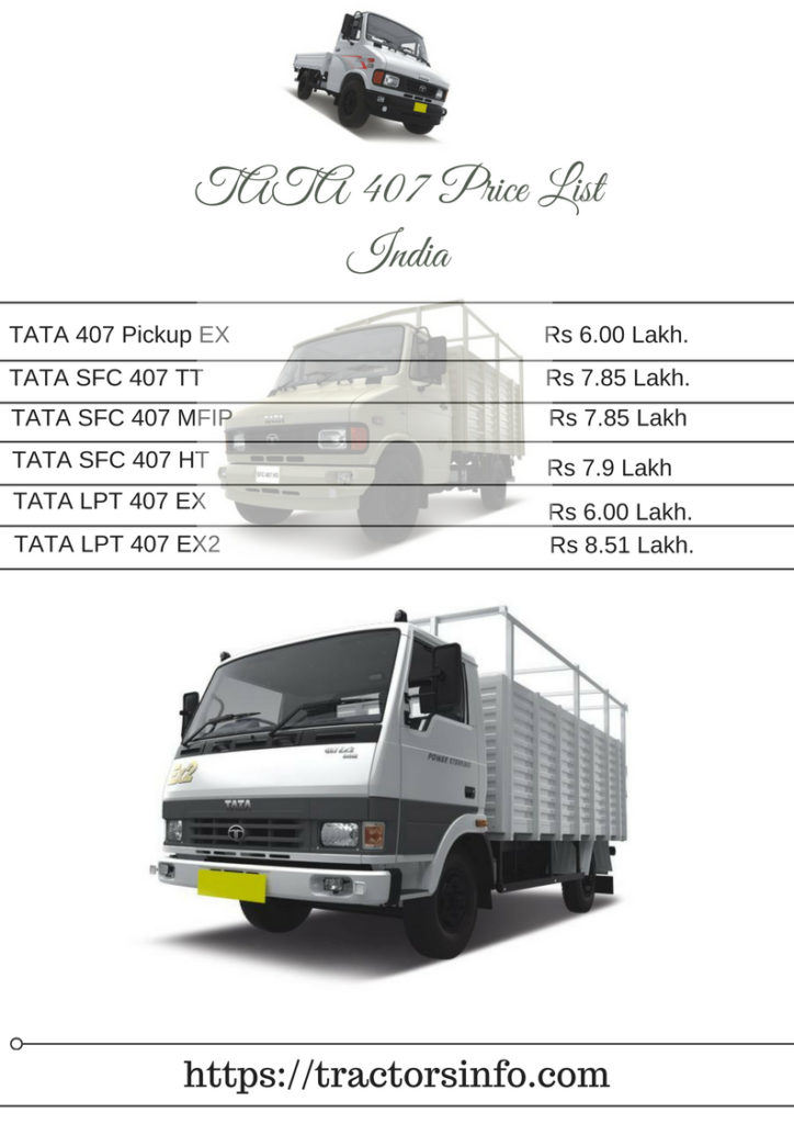 Tata 407 truck Price List