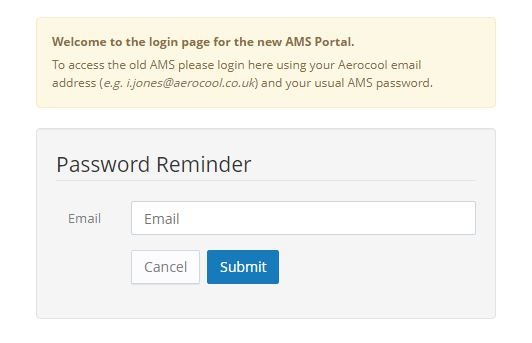 AMS Login Portal forgot password 2