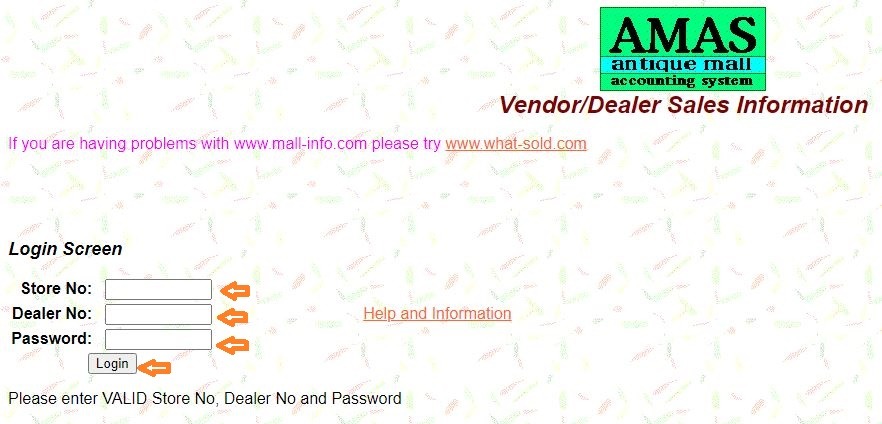 Antique Mall Accounting System Login