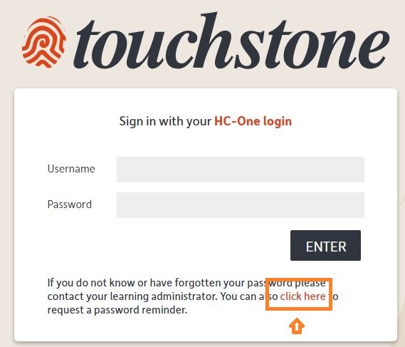 Hc one touchstone Login forgot password 1