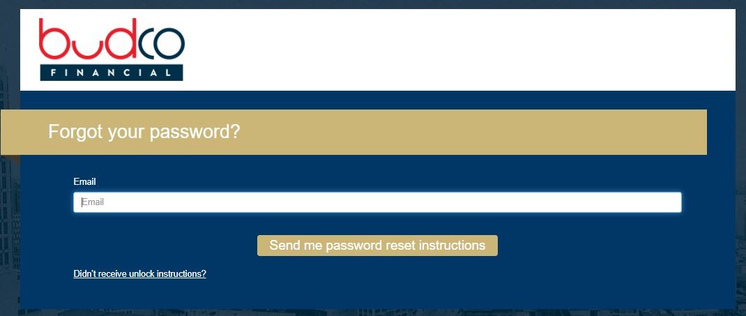 Budco Financial Login forgot password 2