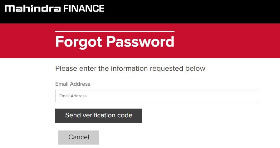 Mahindra Finance Usa Login forgot password 2