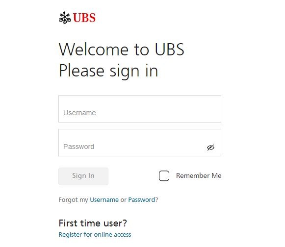 UBS Financial Services Login forgot password 1