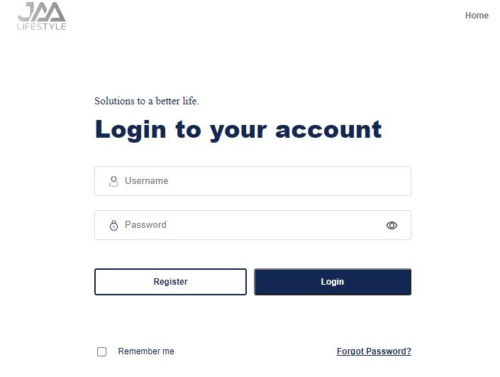JAA Lifestyle Login forgot password 1