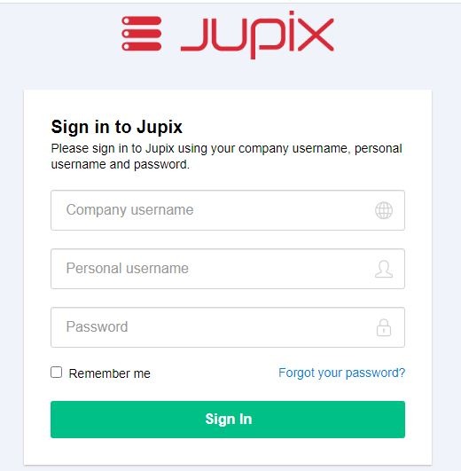 Jupix Login forgot password 1