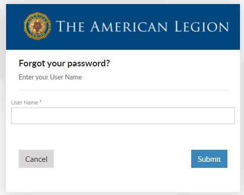 Mylegion Org Officer Login forgot password 2