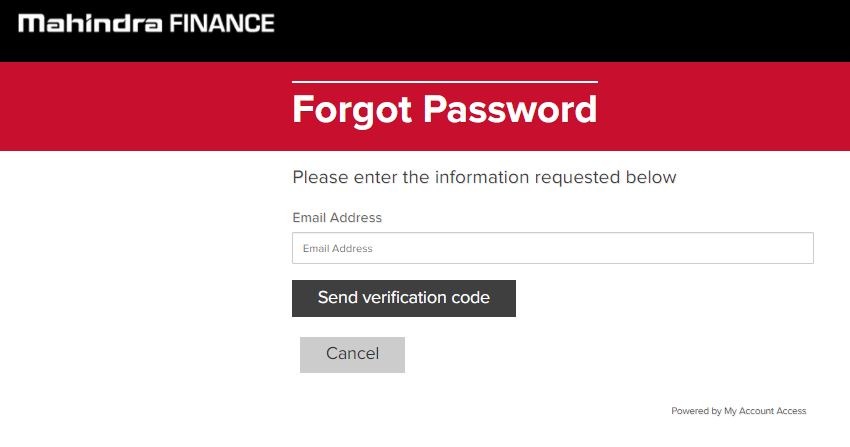 Mahindra Finance Login forgot password 2