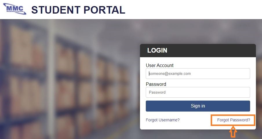 Miller Motte Student Portal Login reset password 1
