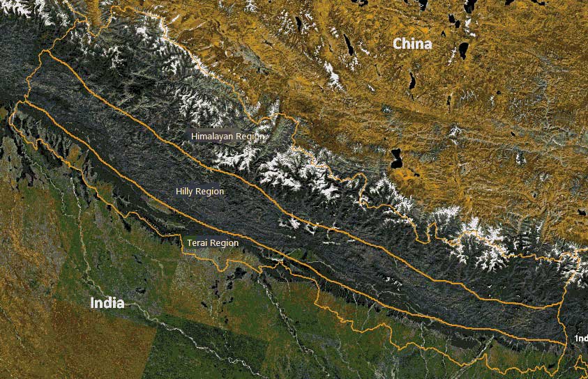 Topography of Nepal