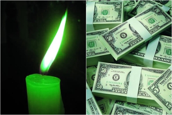 GREEN CANDLE MONEY SPELL