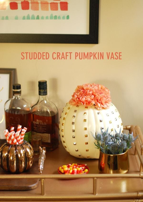 Studded Craft Pumpkin Vase - Twin Stripe Blog