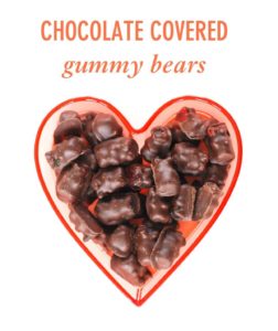 Chocolate Covered Gummy Bears for Valentine's Day - Twin Stripe Blog