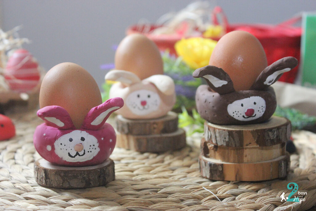 Easter Egg Bunny Cups with DAS Junior colorful clay!
