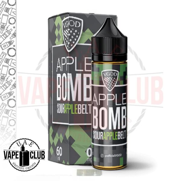 VGOD Apple Bomb E-juice 60ml Best Buy Uae Vape Club In Dubai Primary Flavors: Sour Green Apple Candy Nicotine Strengths: 3mg VG/PG: 70%VG / 30%PG