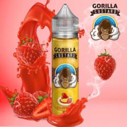 Gorilla custard strawberry By Uae Vape Club Gorilla Custard E-Liquid - Strawberry Features:60mL Unicorn Bottle, VG/PG: 70/30,Child Resistant Cap, Made in USA
