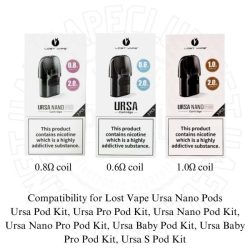 Lost Vape Ursa Nano Cartridge 3 Pack