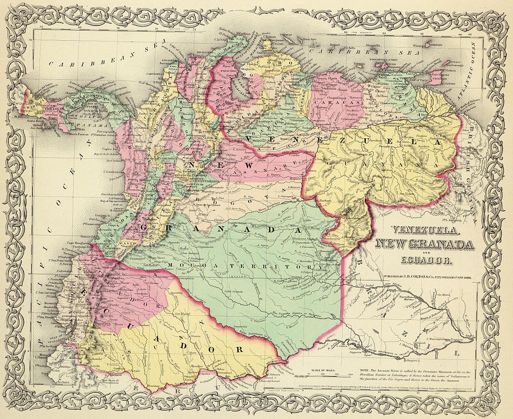 Map of Venezuela, New Granada and Ecuador (1855).jpg