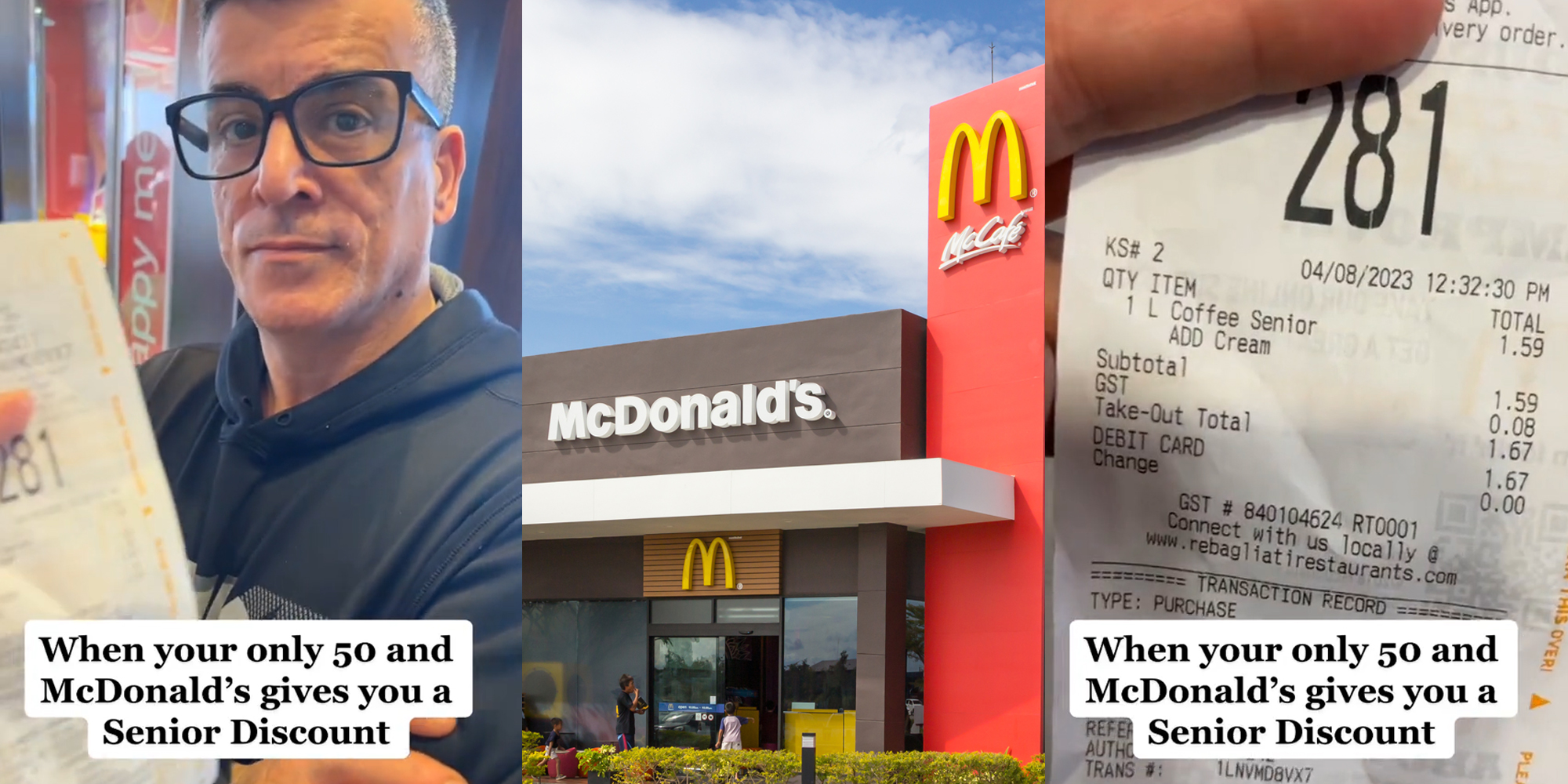 Customer Receives Senior Discount at McDonald's. He's Only 50.