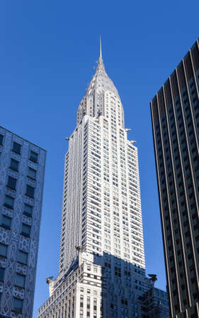 The Chrysler Building in New York City was the worlds tallest structure at the time of its construction. It was completed in 1930 in an Art Deco style. Foto de archivo - 112207387