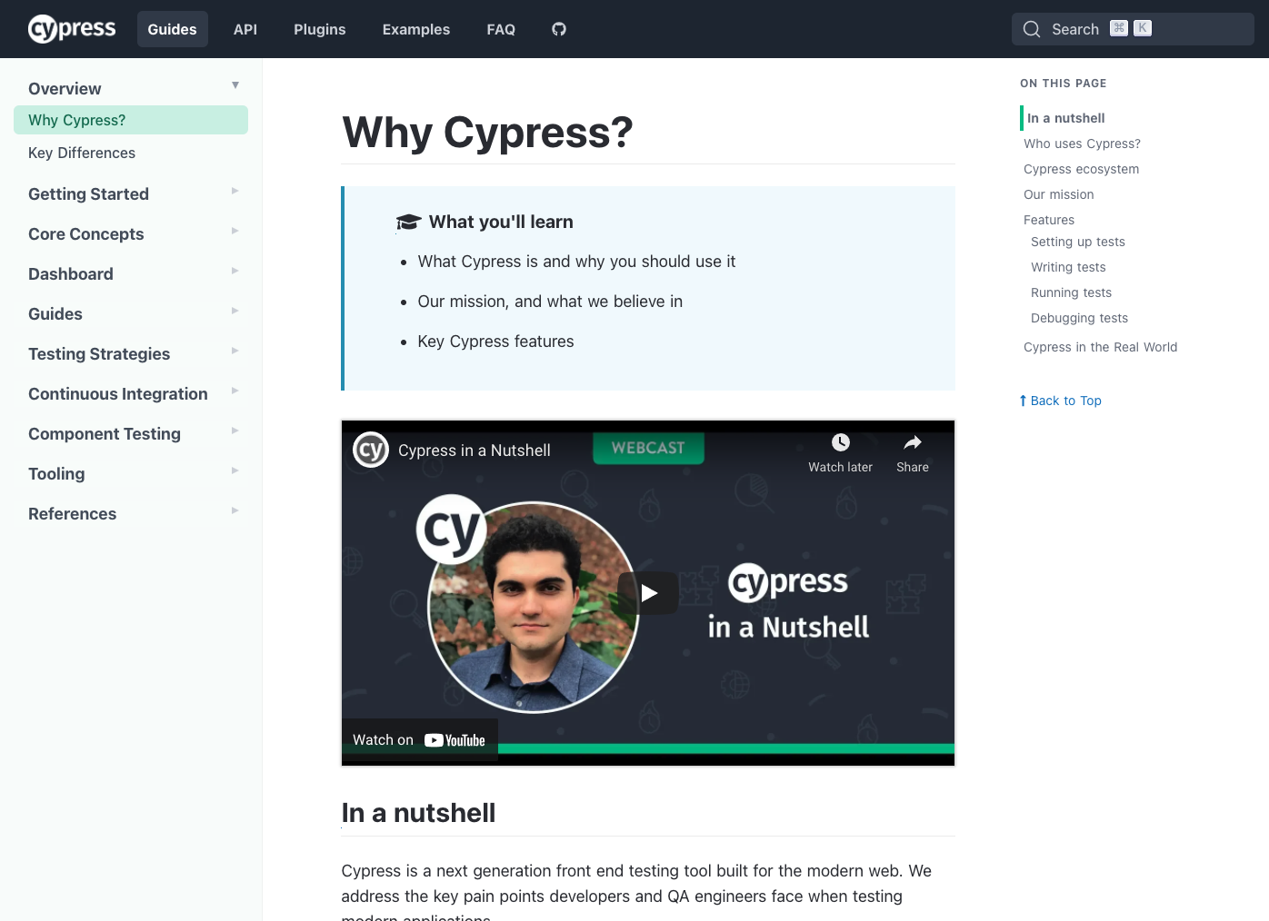 Cypress Documentation Preview