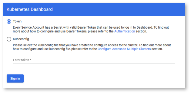Kubernetes-Dashboard-Login