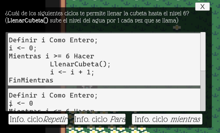 Elegir ciclo correcto 3