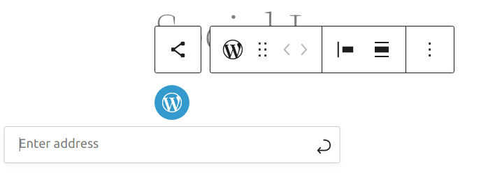 Enter address for the social icons in the Social Icons block