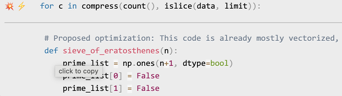 example proposed optimization