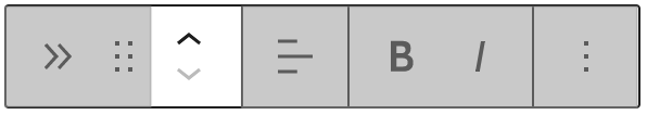 Move up/down in the Next Post block