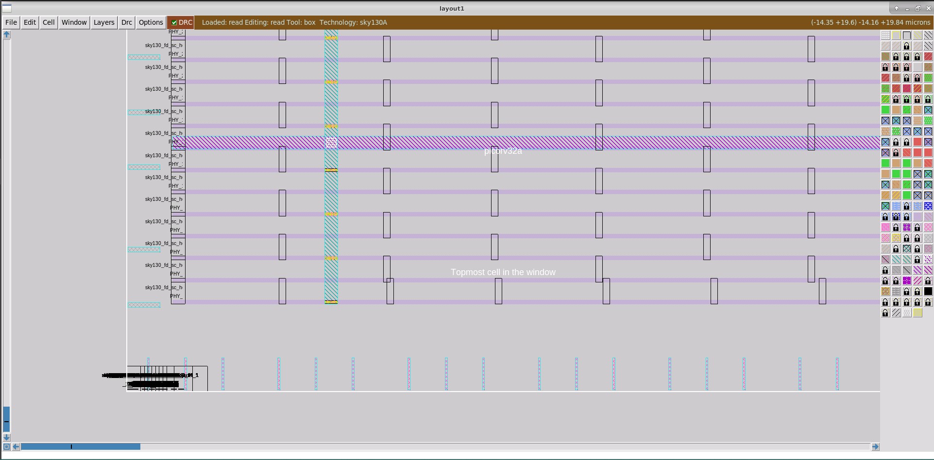 Floorplan with PDN - Zoomed In