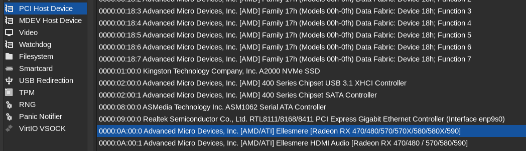 GPU PCI devices