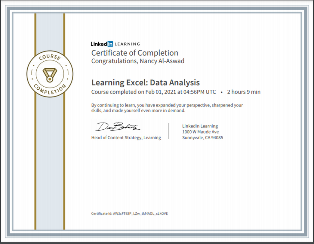 Learning Excel_ Data Analysis