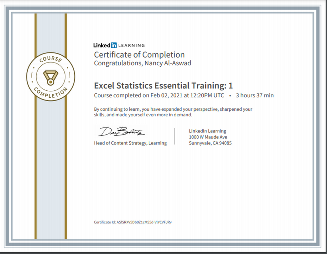 Excel Statistics Essential Training