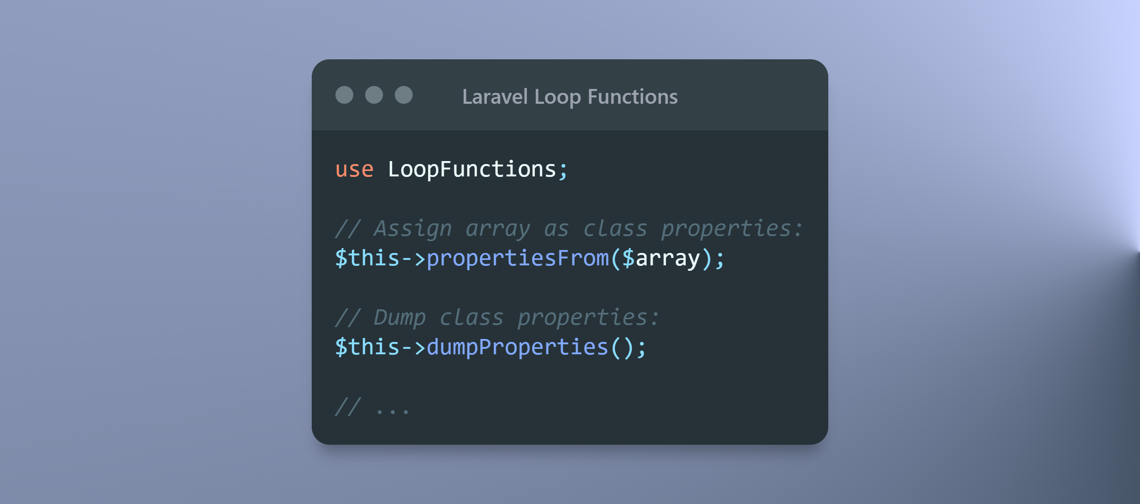 Laravel Loop Functions