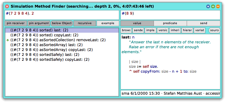 Simulation Method Finder (recursive search)