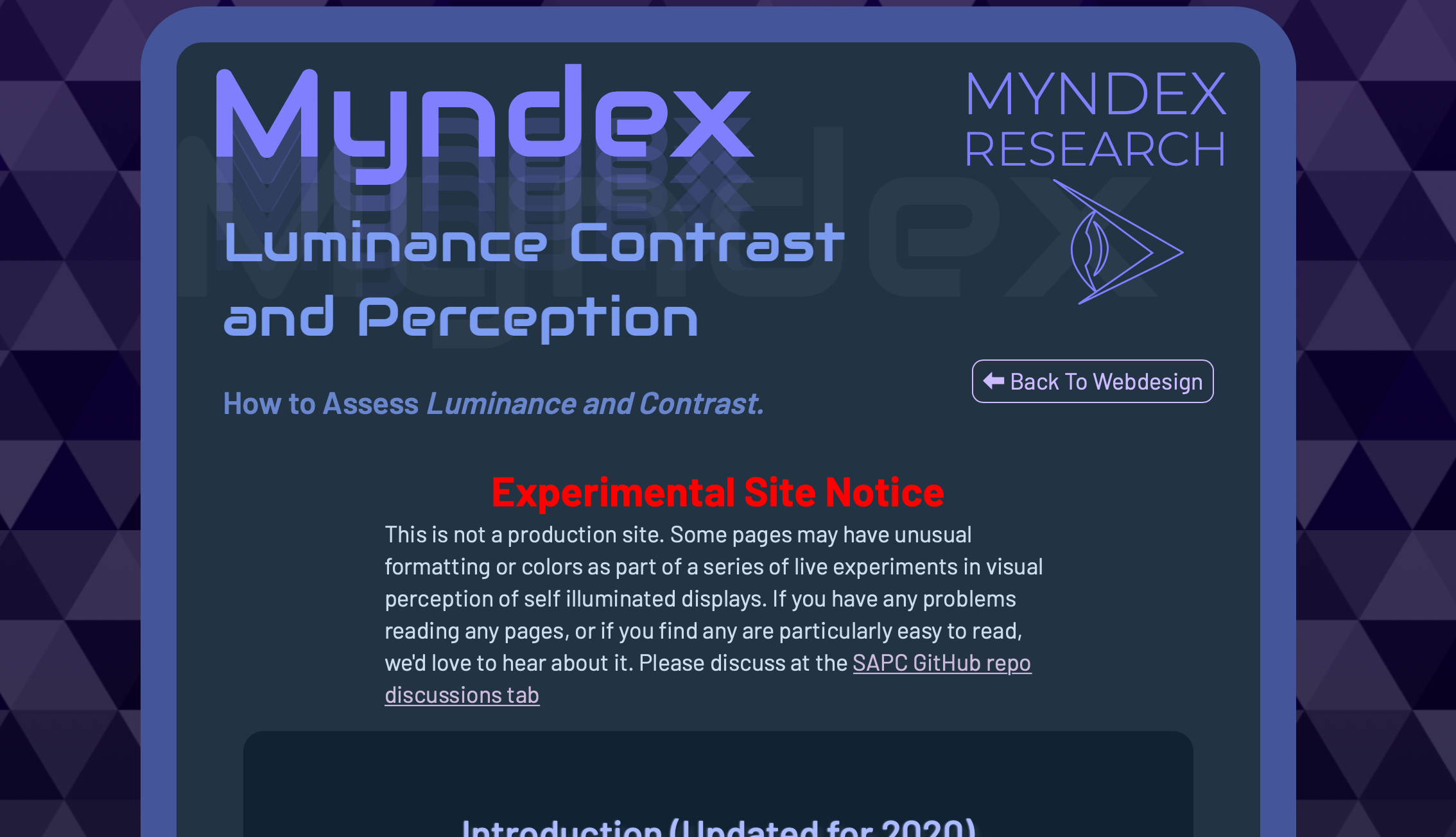 Myndex Dark Mode Color Scheme