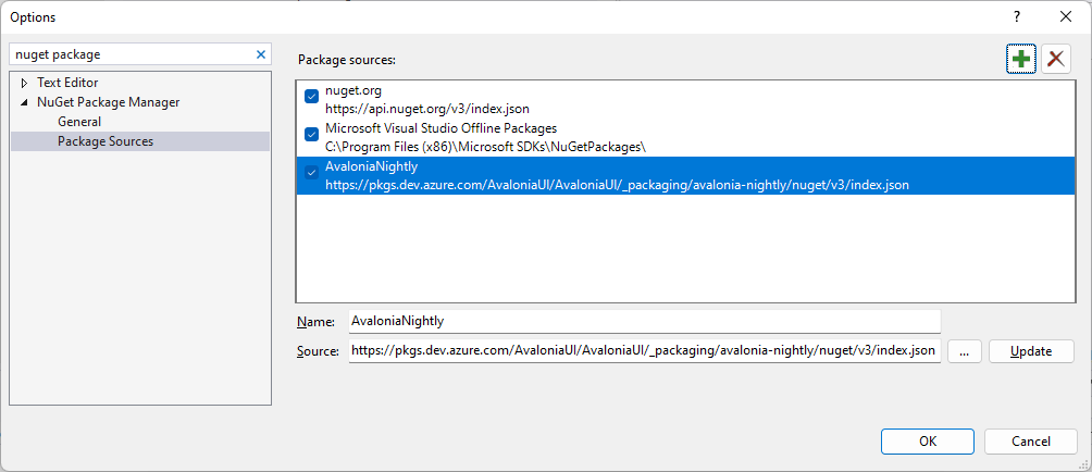 Package sources