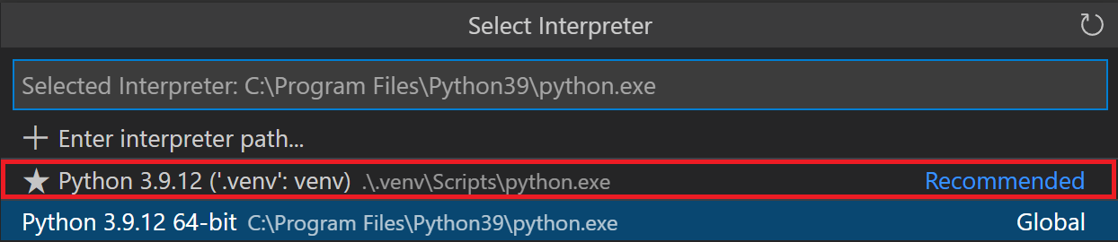 vscode-select-venv