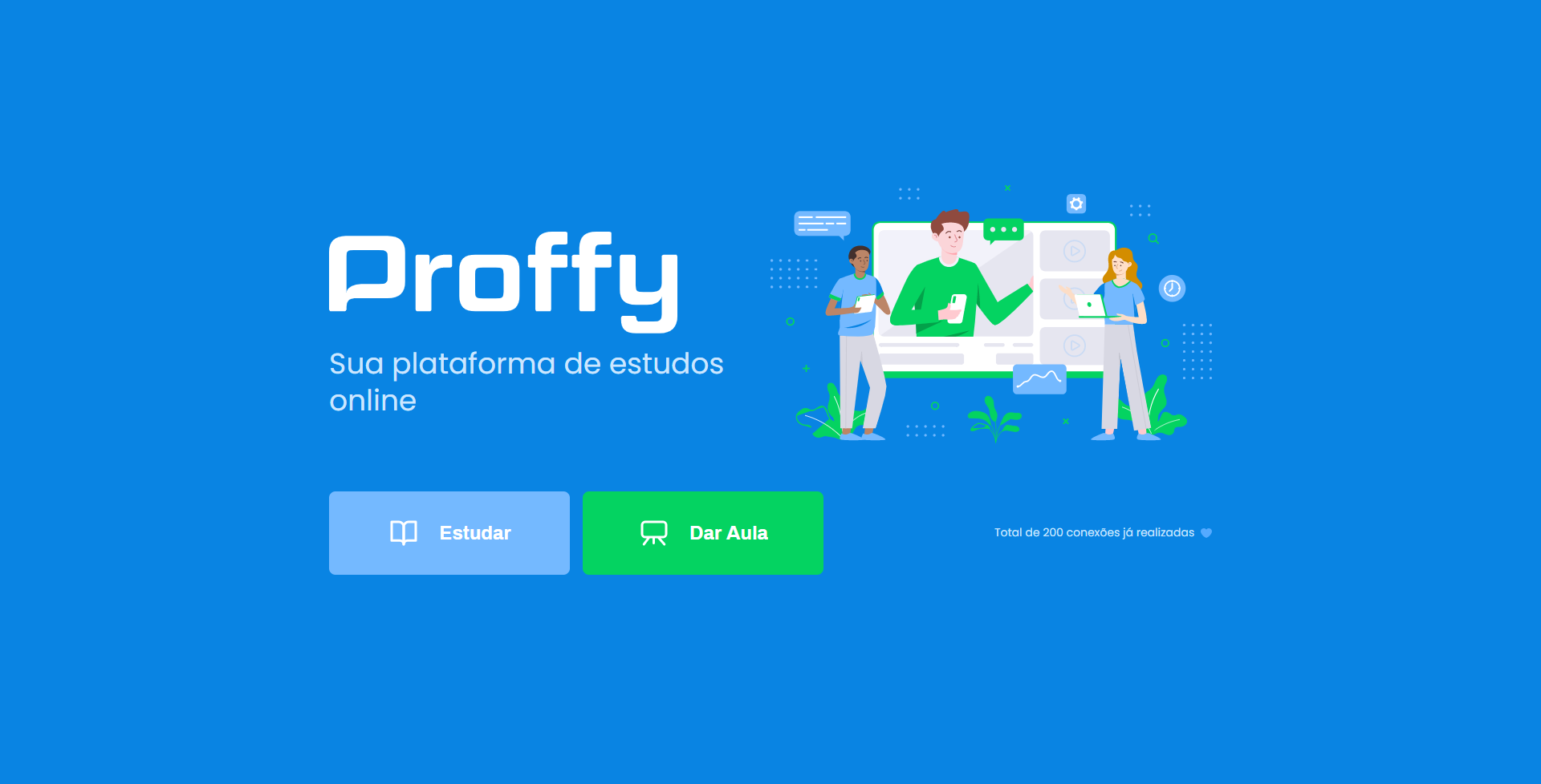 Landing Page Proffy in Desktop