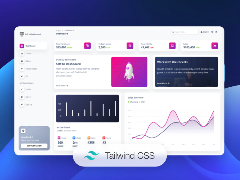 Soft UI Dashboard Tailwind - Open-Source Tailwind Theme.