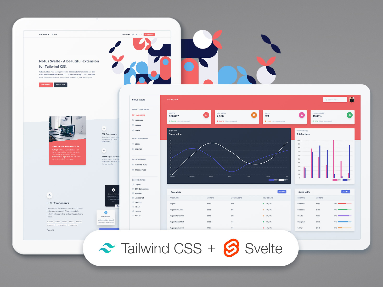 Notus Svelte - Open-Source Tailwind Template.