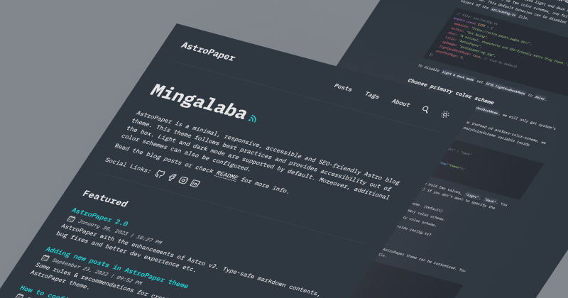 AstroPaper 1 default dark theme