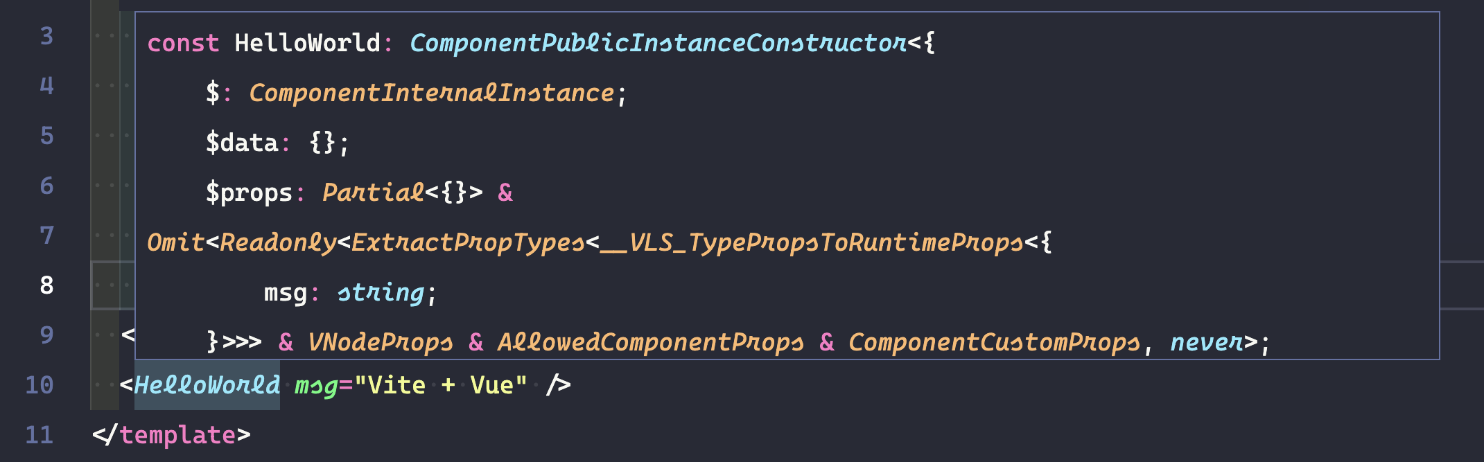 intellisense working