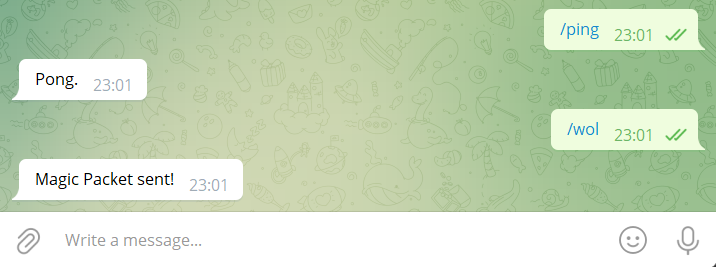 Wake-on-Lan Telegram Bot