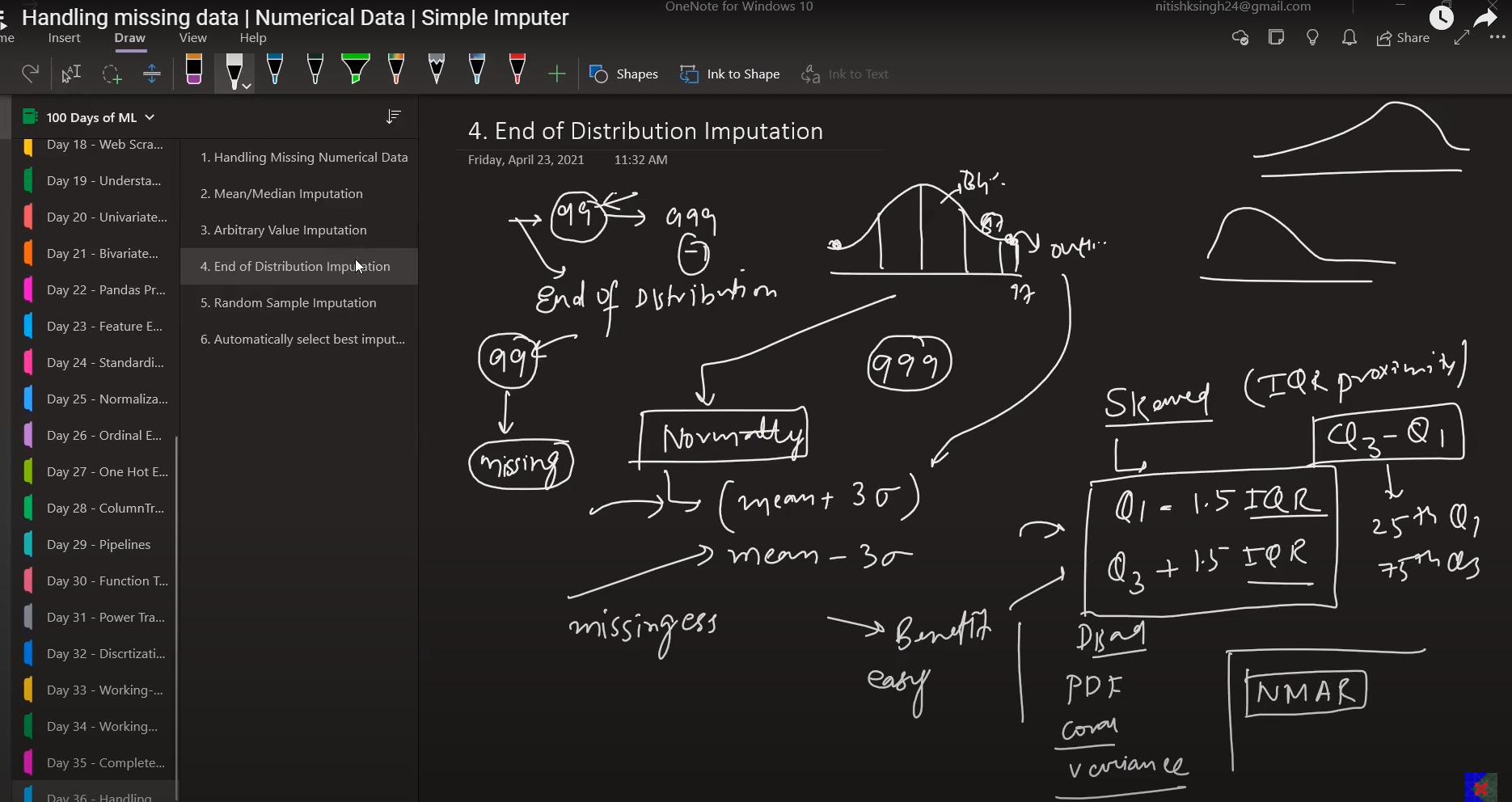 end of distribution imputation