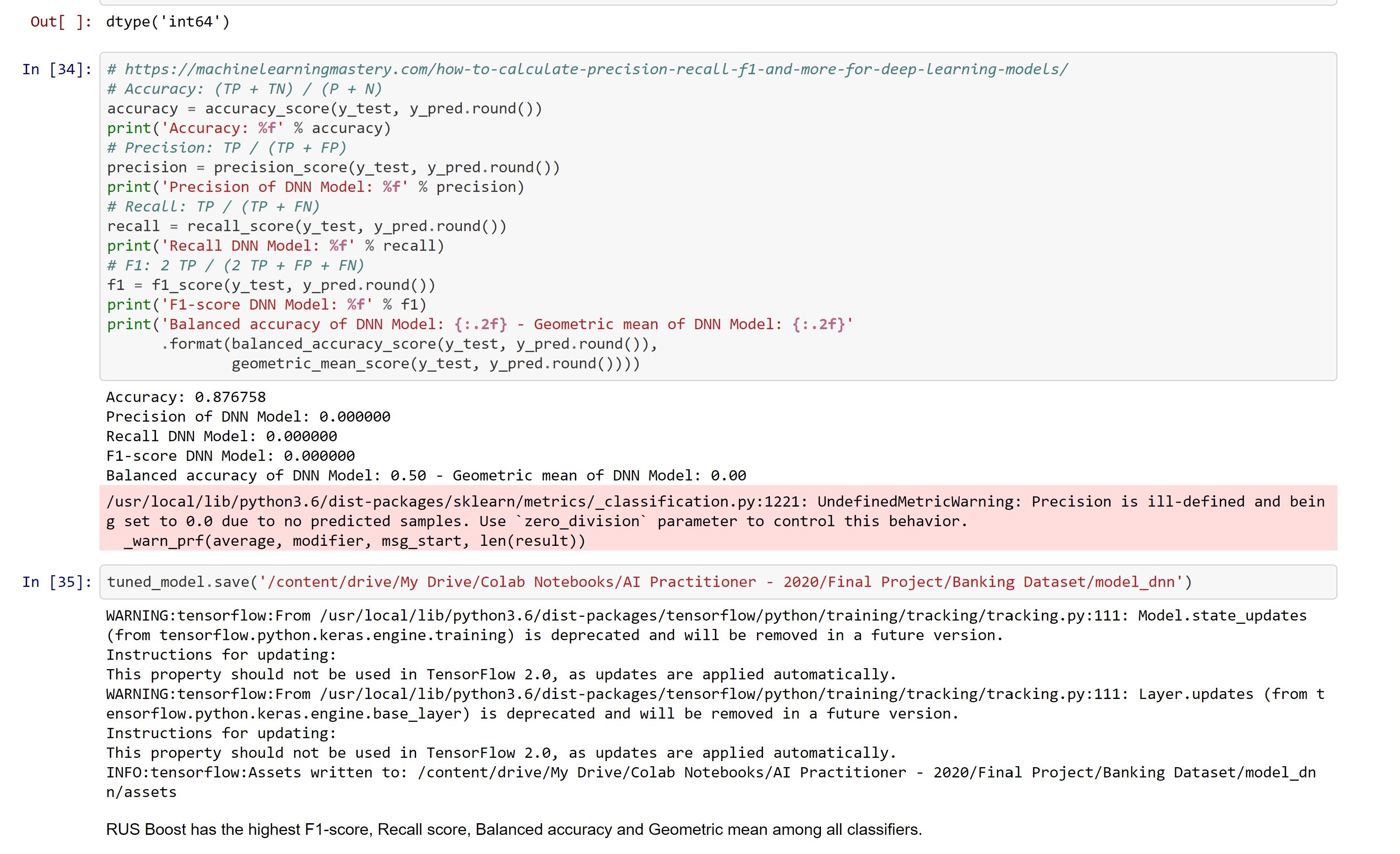 Deep Neural Network Report