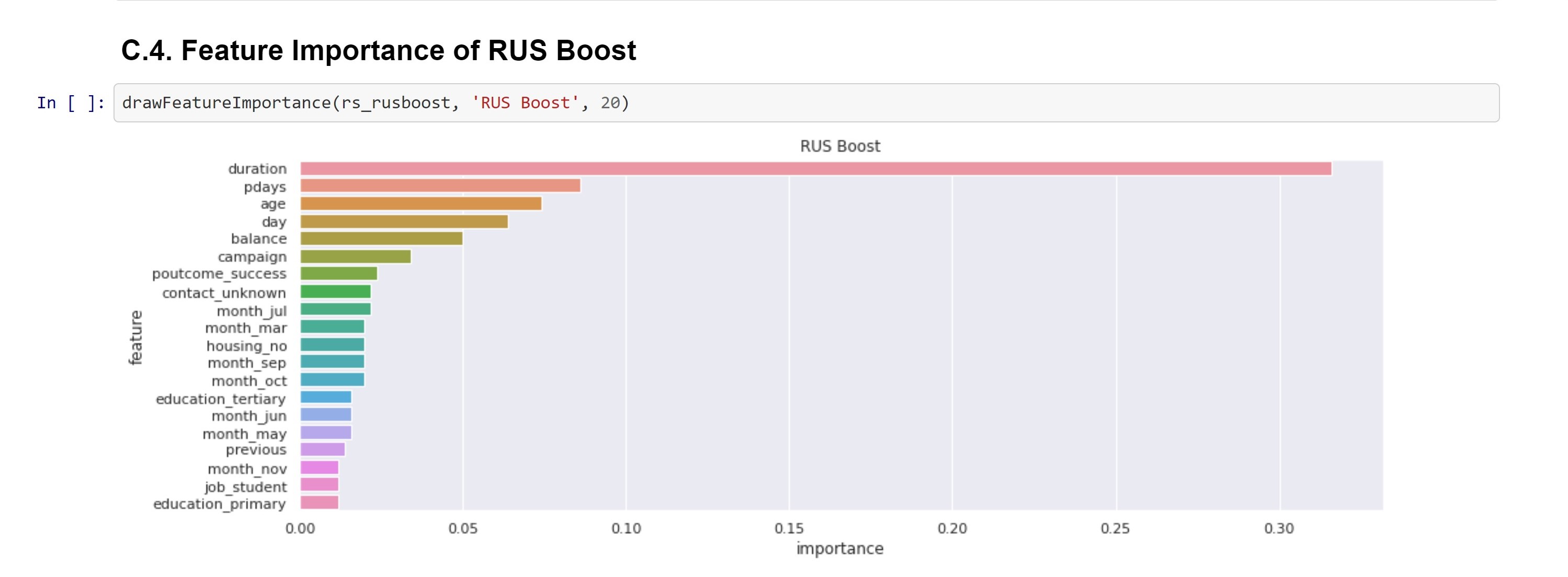 Feature Importance - RUS Boost